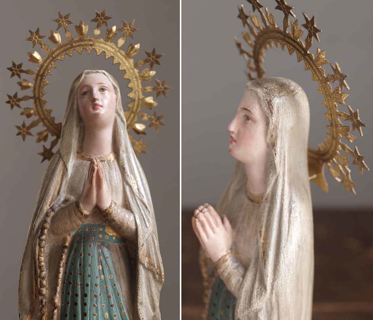 2個以上購入で送料無料 【超希少】✞ ルルドの聖母マリア像フラワー