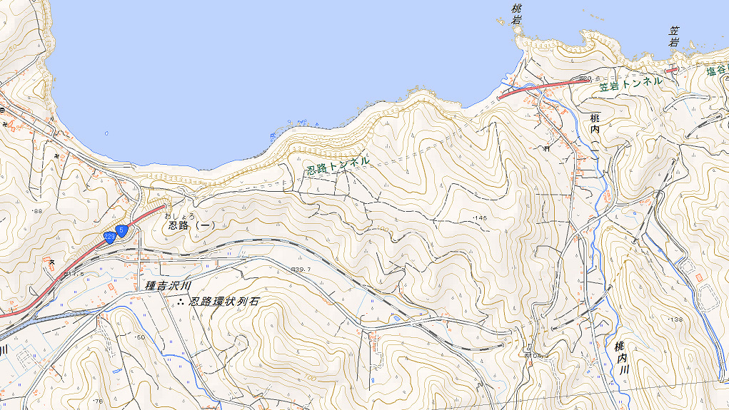 桃内〜忍路の国道5号　新ルートが早くも地形図に！_d0174510_09060397.jpg