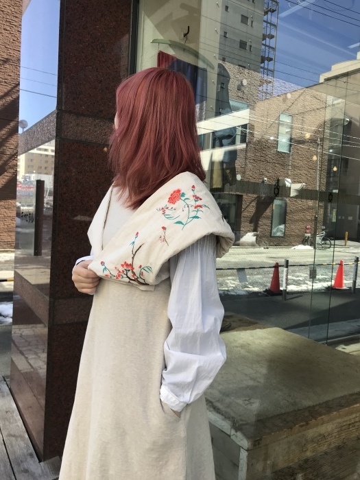 18.5/-天竺モナカワンピース(ひばり刺繍)+お知らせ！ : SAPPORO