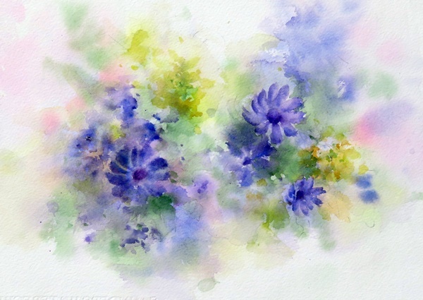 3月のテーマ・春の花を描く : つえ子の気まぐれ水彩日記 3月のテーマ・春の花を描く : つえ子の気まぐれ水彩日記
