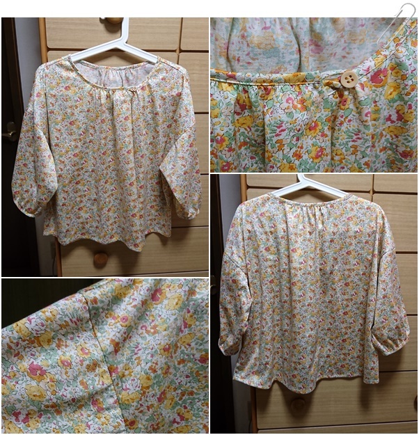 春夏準備です １ｍでブラウス他 小さな庭で