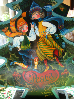 トールペイント作品　ハワイアンキルト(岸本照美デザイン) トールペイント作品 ハワイアンキルト(岸本照美デザイン)