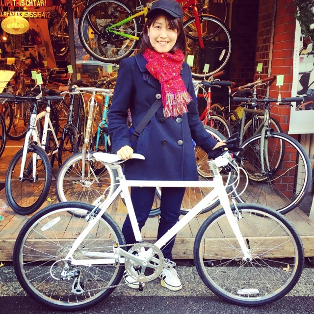 ☆今日のバイシクルガール☆ 自転車女子 自転車ガール ミニベロ クロスバイク ライトウェイ トーキョーバイク シュウイン ラレー ブルーノ おしゃれ自転車 マリン ターン_b0212032_20461797.jpg