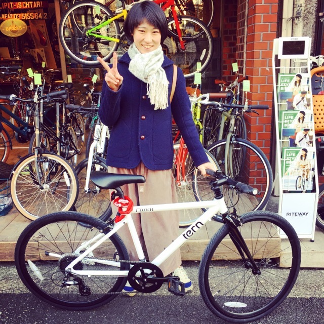 ☆今日のバイシクルガール☆ 自転車女子 自転車ガール ミニベロ クロスバイク ライトウェイ トーキョーバイク シュウイン ラレー ブルーノ おしゃれ自転車 マリン ターン_b0212032_20465489.jpg