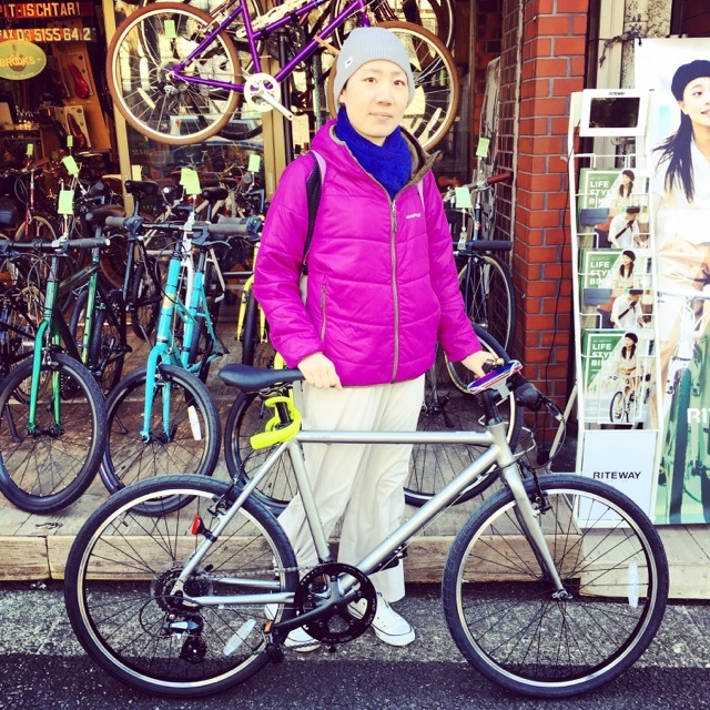 ☆今日のバイシクルガール☆ 自転車女子 自転車ガール ミニベロ クロスバイク ライトウェイ トーキョーバイク シュウイン ラレー ブルーノ おしゃれ自転車 マリン ターン_b0212032_20482574.jpg
