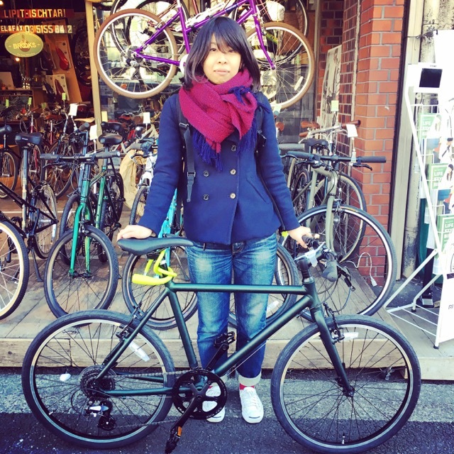☆今日のバイシクルガール☆ 自転車女子 自転車ガール ミニベロ クロスバイク ライトウェイ トーキョーバイク シュウイン ラレー ブルーノ おしゃれ自転車 マリン ターン_b0212032_20484407.jpg