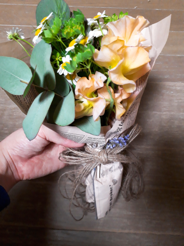 ナチュラル可愛い花束のプレゼント Mary 秋田県由利本荘市 赤ちゃんと家族が喜ぶ ふんわりガーゼ雑貨 ベビー雑貨を作っています