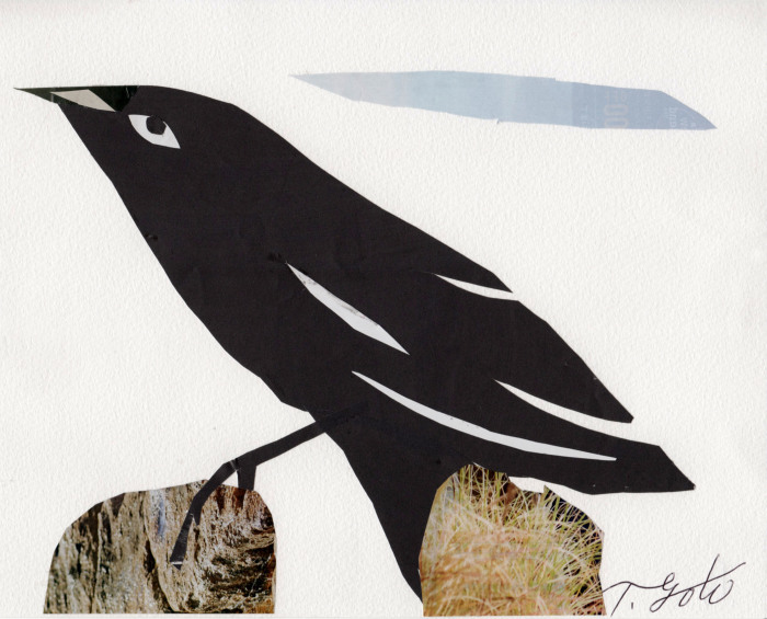 鳥 切り絵おやじ