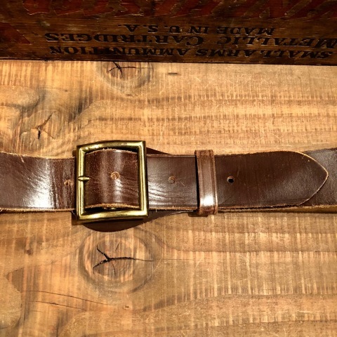 1940s \" U.S.NAVY \" - BRIDLE COWHIDE - VINTAGE GARRISON\'S LEATHER BELT ._d0172088_20560854.jpg