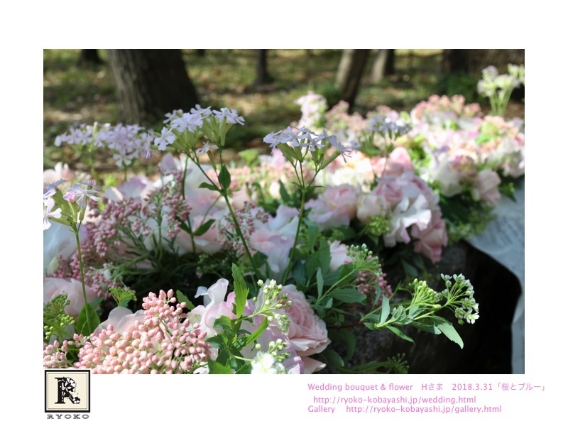 桜色とブルー！　2018.3.31 Wedding Flower& bouquet!_c0128489_14053797.jpg