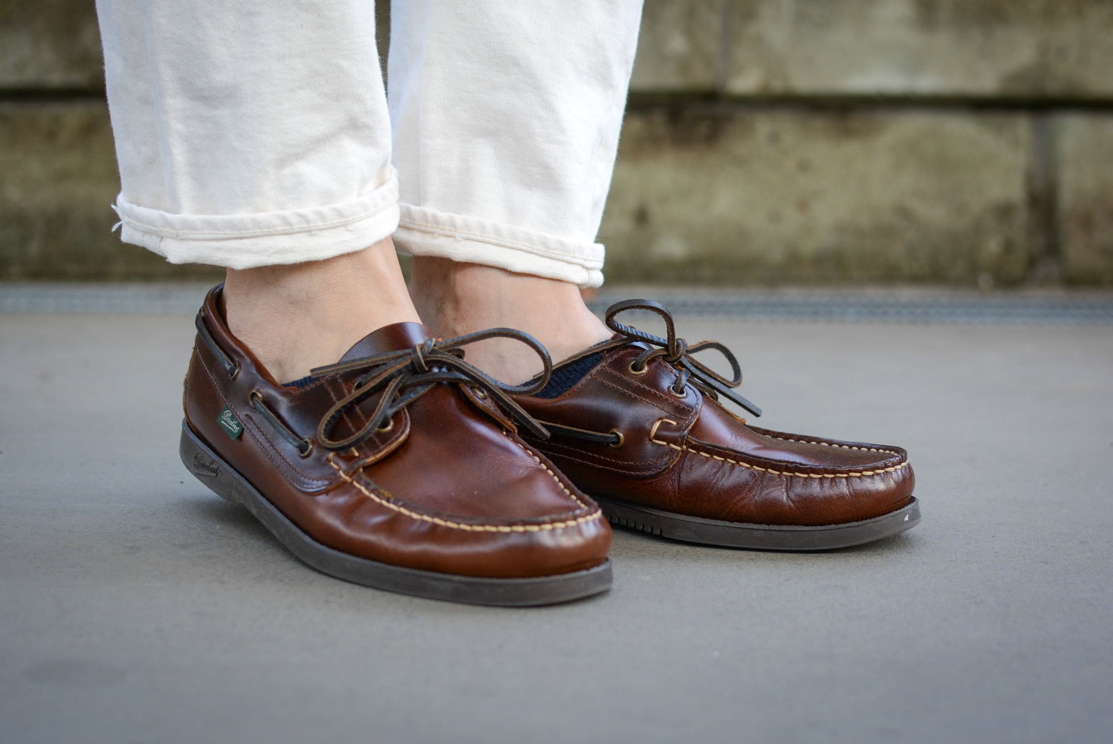 Paraboot パラブーツ デッキシューズ 71/2ネイビー BARTH - 靴