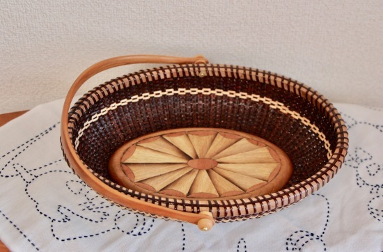 10inch Oval Tray with Marquetry_f0197215_12113084.jpg