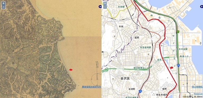 4-526) 旧海岸線は崖地です(磯子区~金沢区) : 三百六十五連休 4-526) 旧海岸線は崖地です(磯子区~金沢区) : 三百六十五連休