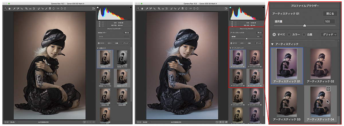 Adobe Camera Raw 10.3 ! 新機能②　新しくなった『Adobe Rawプロファイル』と『プロファイルブラウザ』_f0274403_23081441.jpg