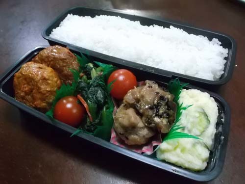 今日は孫守&嫁の作ったお弁当_f0019498_13243176.jpg