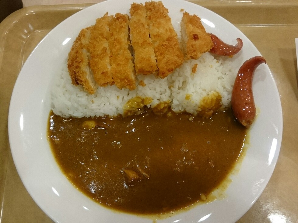 4/6  カレーショップC&C京王高幡SC店  チキンカツカレー辛口大盛チーズ + JAF特典ソーセージ & サラダ ￥910_b0042308_19141423.jpg