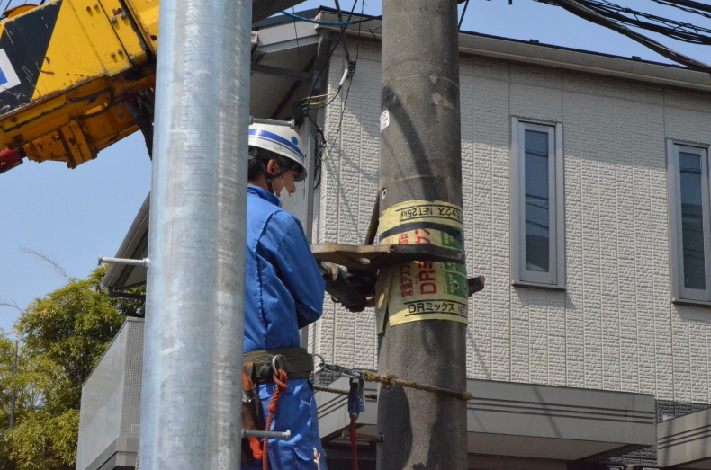 仮設電柱 9本全てまとめて