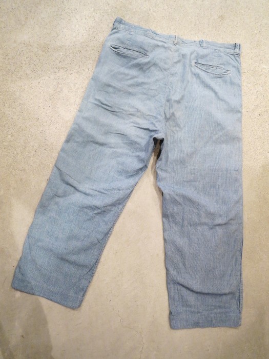 40's Pin Check Work Trousers ピンチェック ワークパンツ : DELIGHT