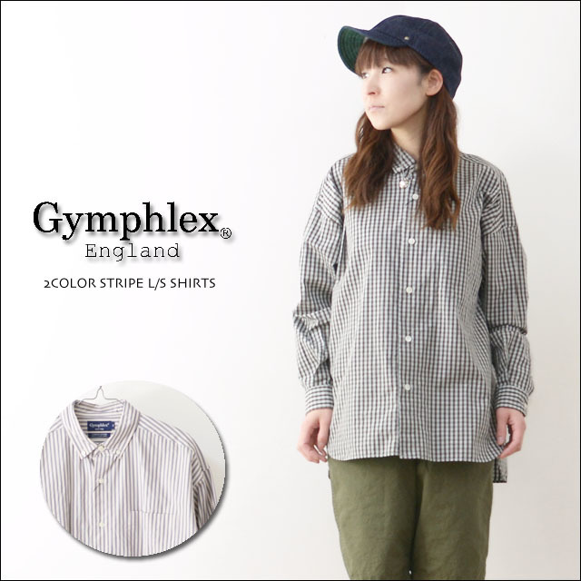 Gymphlex [ジムフレックス] 2COLOR STRIPE & CHECK L/S SHIRTS [J-1258NTS] ストライプシャツ LADY\'S _f0051306_15105219.jpg