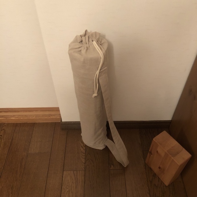 巾着袋マチありをヨガマットケースに Yogaとカントリー雑貨 Cotton日記