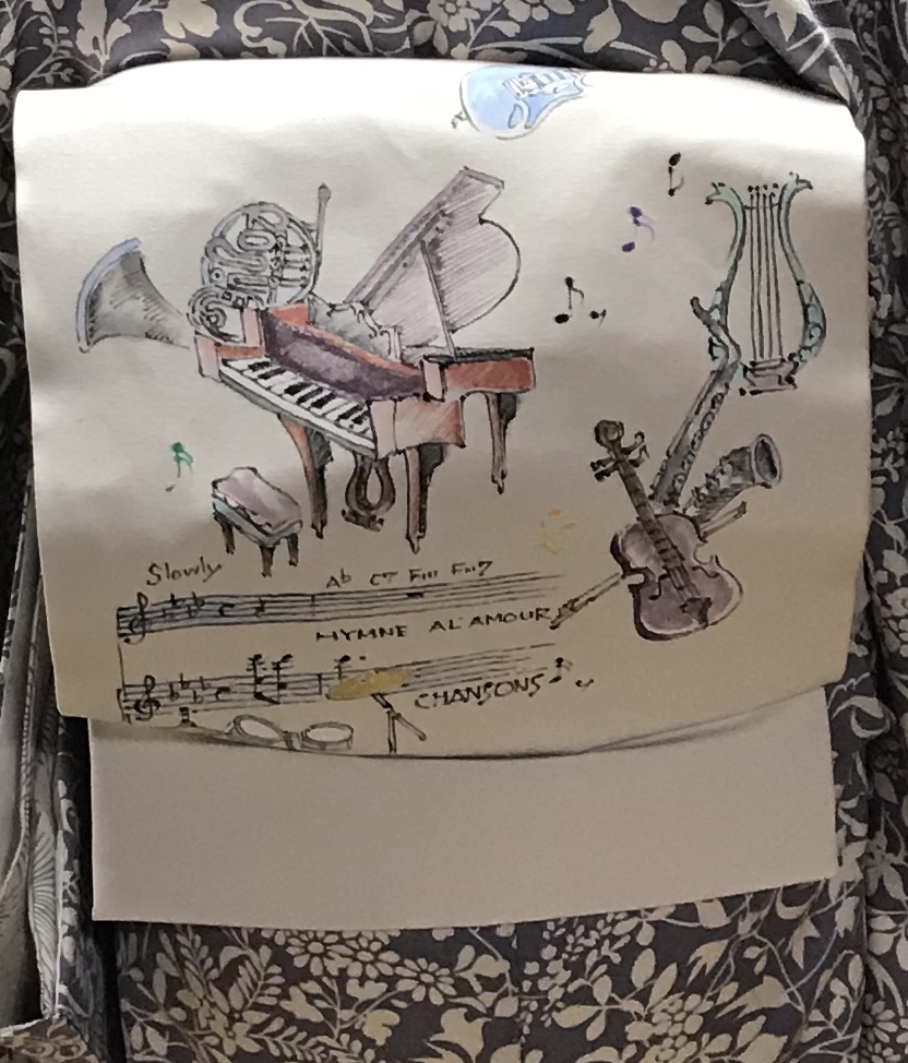 人見敏男さんに描いて頂いた楽器の帯・新作イタリアの帯_f0181251_21423690.jpg