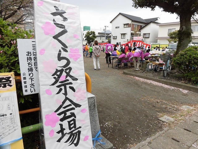 小潤井川はヤエザクラが見頃！　　北側でマンション建設が進む緑町公園で「吉原地区さくら祭」_f0141310_08181695.jpg