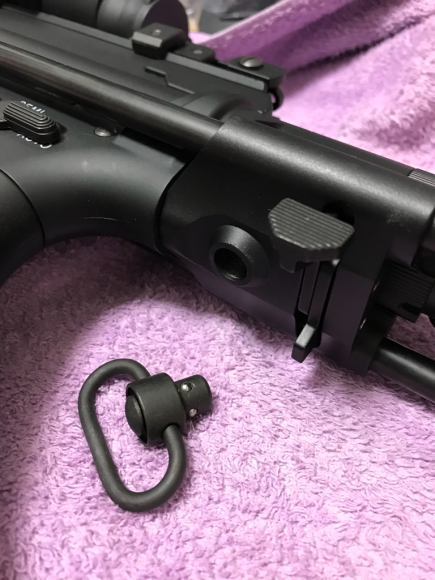 東京マルイ M4パトリオット ストック交換 Black Fantom