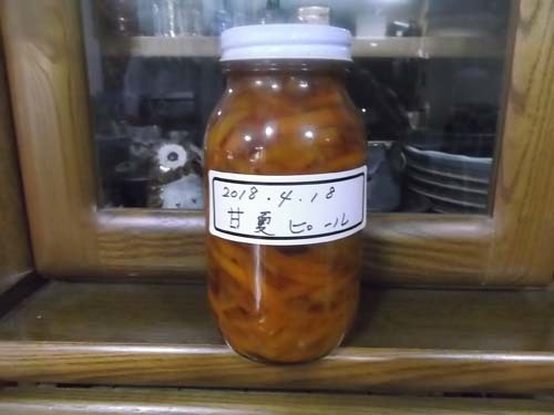 カツオのたたき&甘夏ピール_f0019498_19393541.jpg