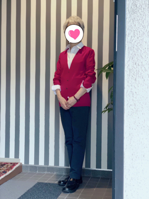 シャツとカーディガン合わせはこうなります。_d0380315_23161865.jpg
