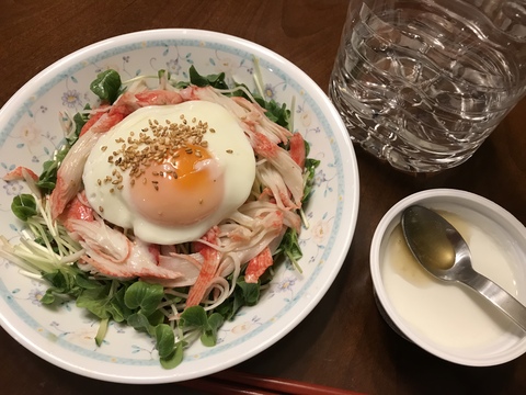 冷やし中華始まりました ♪（糖質0g麺で作ってみた）_c0212604_20344359.jpg