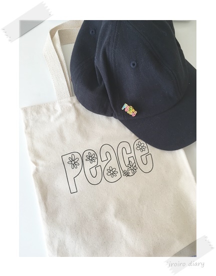 GDグッズ♡～PEACEピンバッジとエコバッグ～_e0206490_19203475.jpg