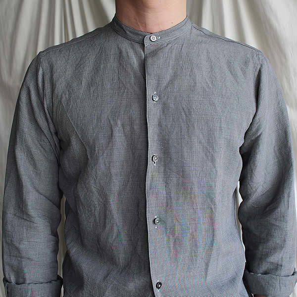 Atelier de vetements shirt / No.27 Italian linen band collar shirts_c0181543_17545972.jpg