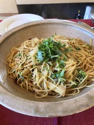 蕗の薹と筍のパスタ_c0341450_14122911.jpg
