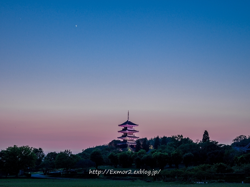 備中国分寺　夕日_f0368258_00560110.jpg