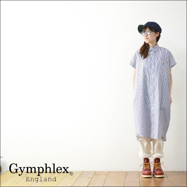 Gymphlex [ジムフレックス] 100/2 STRIPE S/S LONG SHRTS [J-1098TSS] ストライプ ショートスリーブ ロングシャツ LADY\'S_f0051306_17135774.jpg
