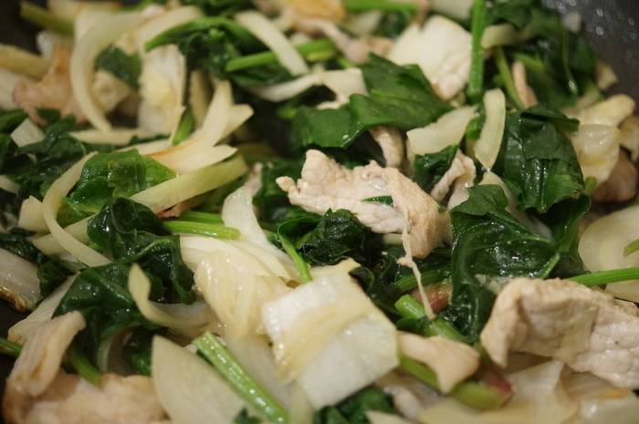 ■麺類【ぶっかけ稲庭肉うどん】菜園野菜入りです♪_b0033423_01352531.jpg