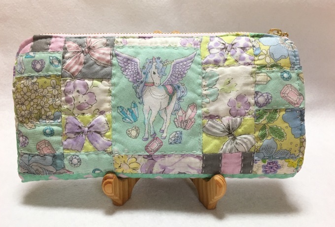 ジョリーフルール もこふわ財布 ミント Mignonjour（ミニョンジュール）の「FReePLACe/花柄折りたたみ