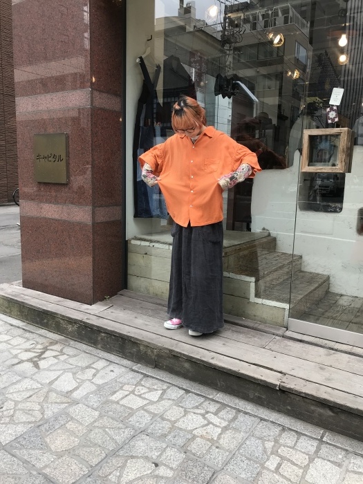キャピタル　ソフトリネン　開襟BIGシャツ(ブラック, size3) KAPITAL キャピタル ソフトリネン 開襟BIGシャツ ブラック