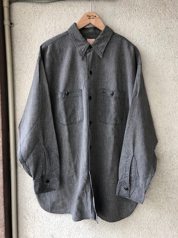 希少】 40s STURDYOAK Black Chambray shirts - シャツ