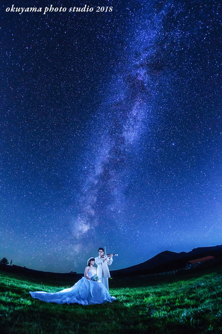 幻想的な星空フォトウェディング 写真のオクヤマ フォトギャラリー