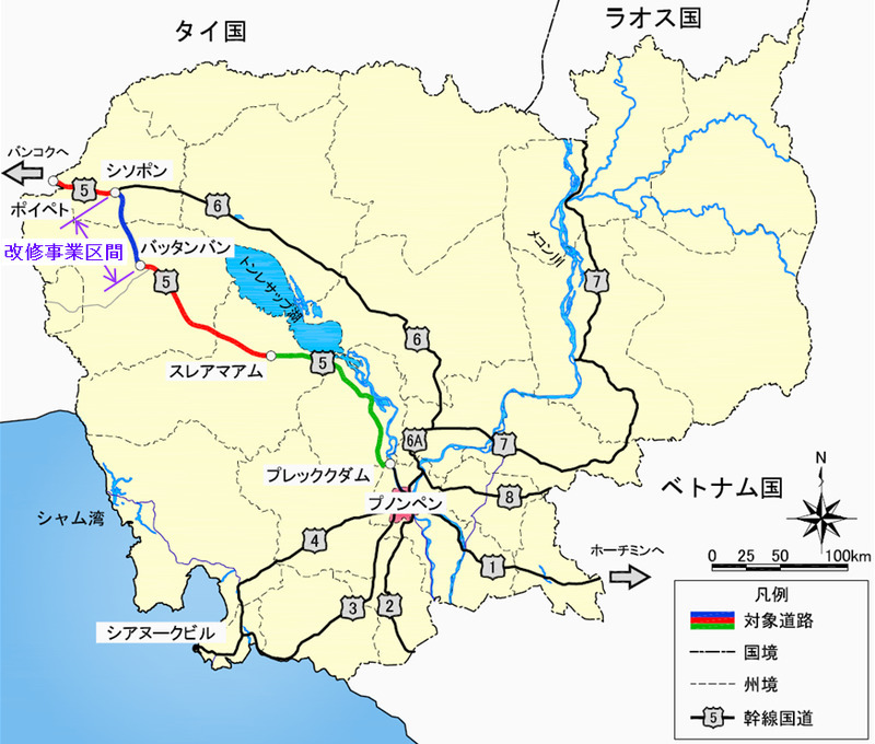 カンボジアの国道3号線、中国支援で改修。_b0316804_18582729.jpg