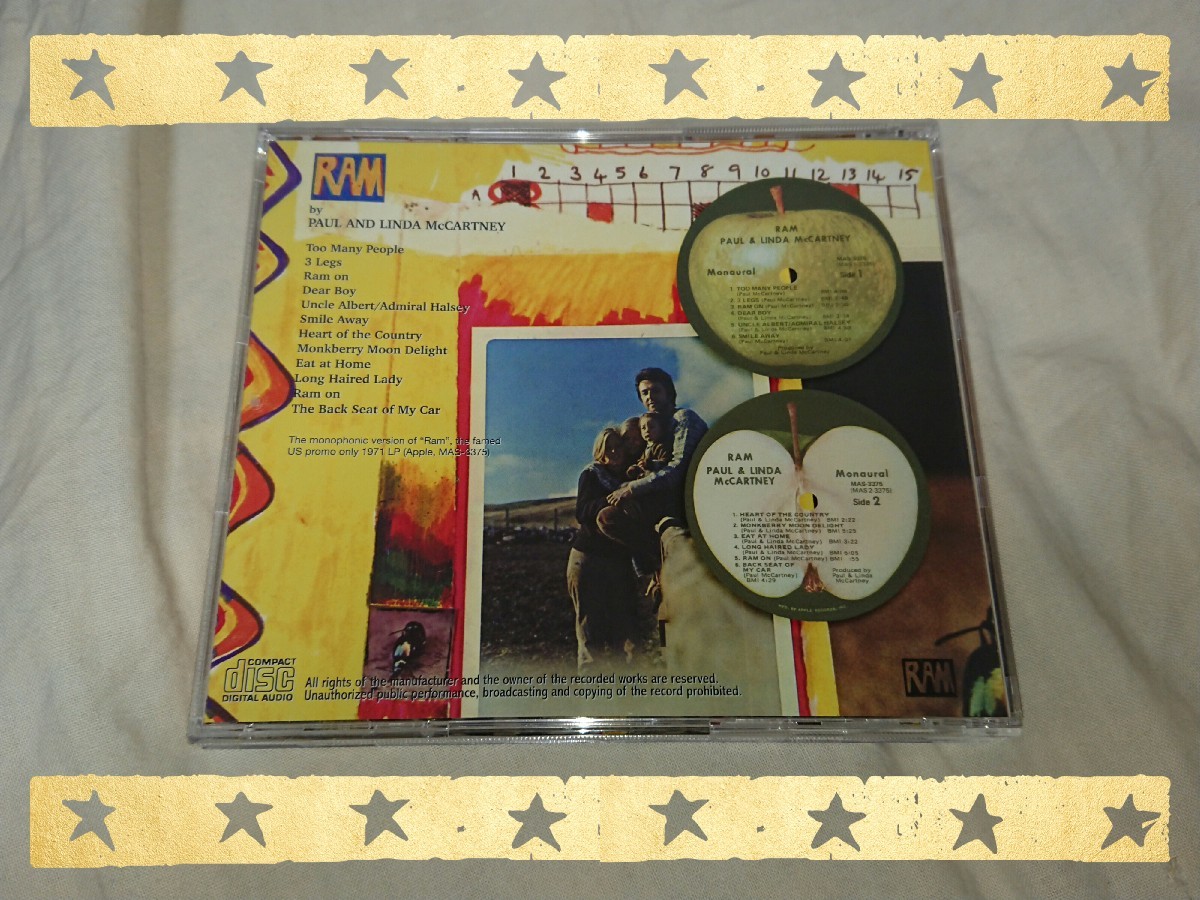 PAUL AND LINDA McCARTNEY / RAM Dr.Ebbetts US MONO MIX_b0042308_18175913.jpg