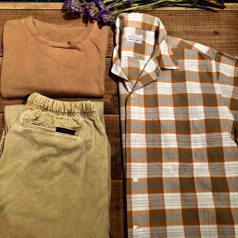 1950s \" DANRIVER Fablic - WASH＆WEAR - \" 100% Cotton VINTAGE S/S CHECK SHIRTS ._d0172088_18223947.jpg