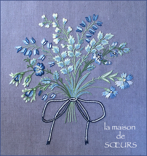 花束の刺繍完成しました La Maison De Sœurs