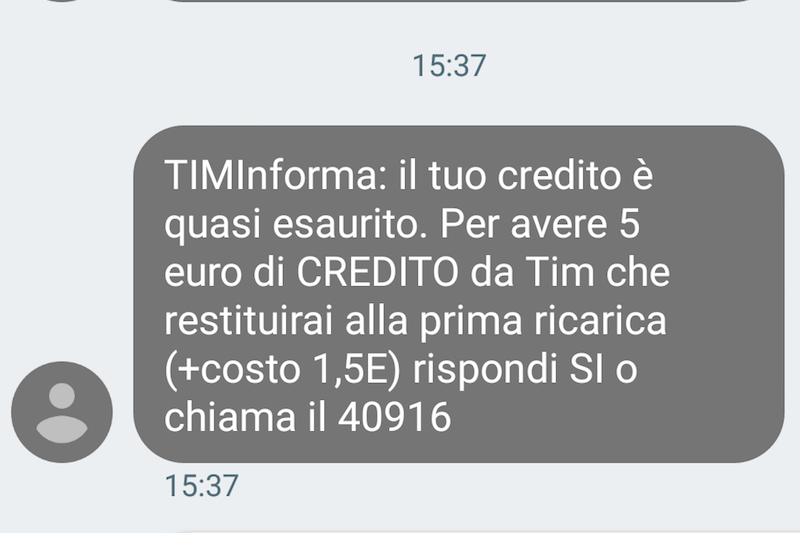 イタリア スマホ詐欺、TIMに電話して５ユーロ奪回_f0234936_6354013.png