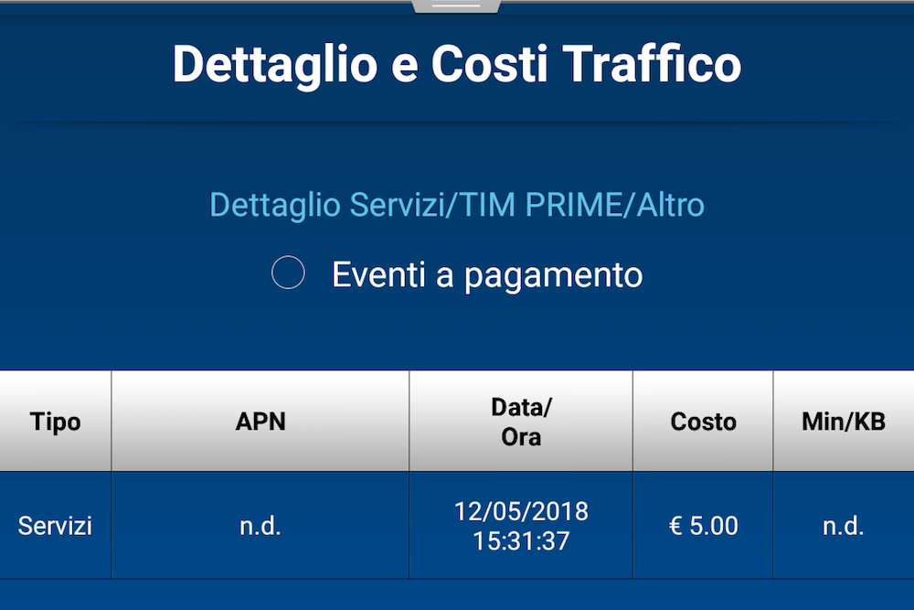 イタリア スマホ詐欺、TIMに電話して5ユーロ奪回_f0234936_6362964.png