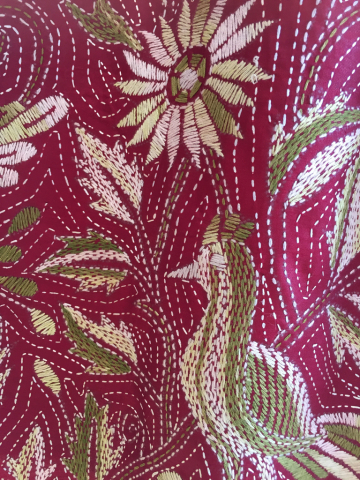 水玉のコットンワンピース、シルク手刺繍スカート_d0187468_12403616.jpg