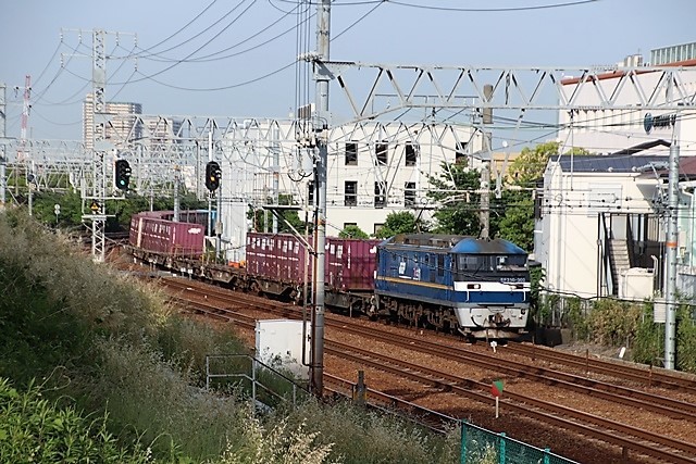 藤田八束の鉄道写真 西宮市内で撮影した貨物列車の写真 街中でも撮れる貨物列車の写真 芦屋とさくら夙川駅間 藤田八束の日記