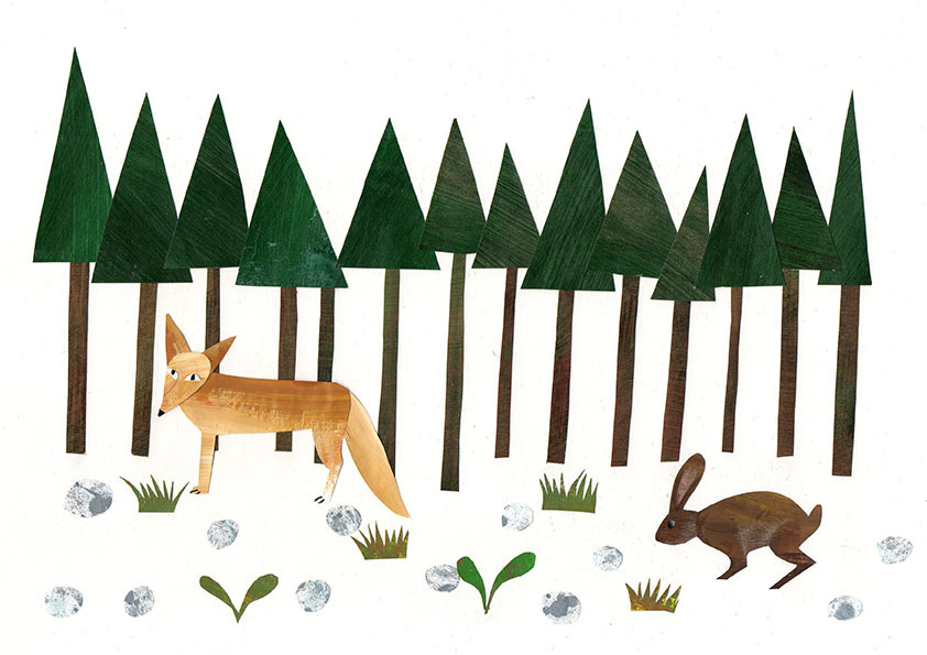 山の中 キツネとウサギ イラスト Yukaiの暮らしを愉しむヒント