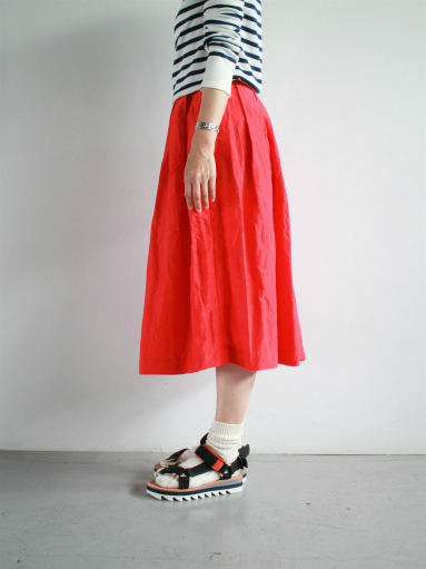 R&D.M.Co-　S/L BOX PLEATS SKIRT / RED_b0139281_16183010.jpg